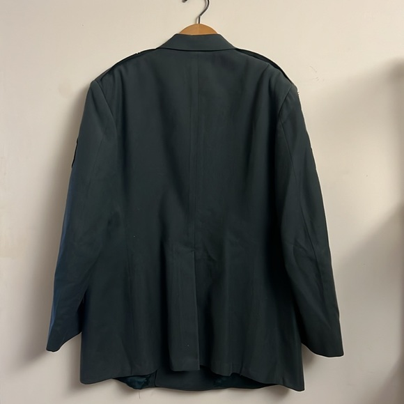70s Vietnam War Mens Wool  Class 3 AG-344 Officer Coat Jacket Green USA Size 46S - Picture 2 of 16